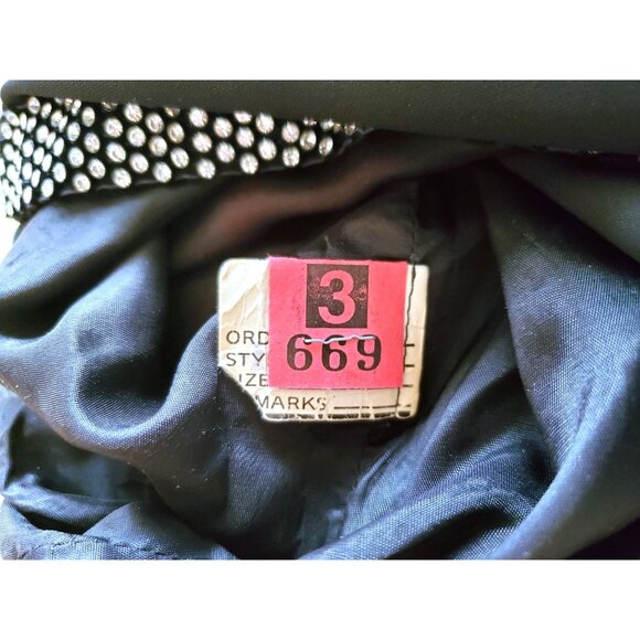 VINTAGE 1960S BLACK RHINESTONE TWO PIECE SKIRT SUIT - Picture 7 of 10